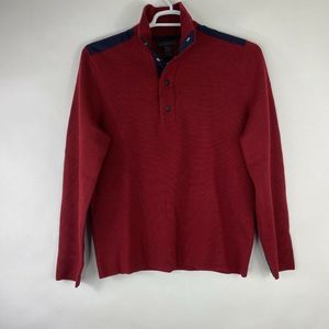 BANANA REPUBLIC Mens 1/4 Snap Neck Merino Wool